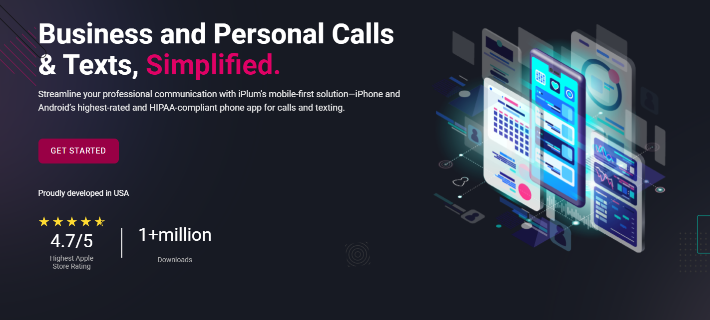 Business phone line solutions hipaa text compliant phone app iplum